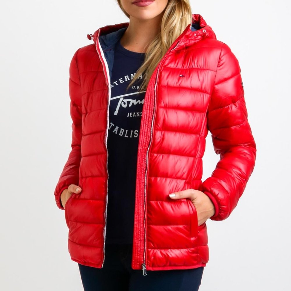 NWT Tommy Hilfiger Women Quilted Jacket, Red